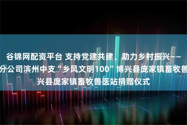 谷锦网配资平台 支持党建共建、助力乡村振兴——平安产险山东分公司滨州中支“乡风文明100”博兴县庞家镇畜牧兽医站捐赠仪式